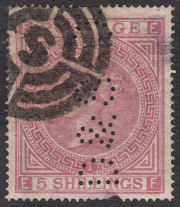Smith Elder & Co Precancel on Five Shilling